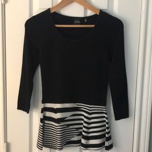 BLACK Peplum knit sweater